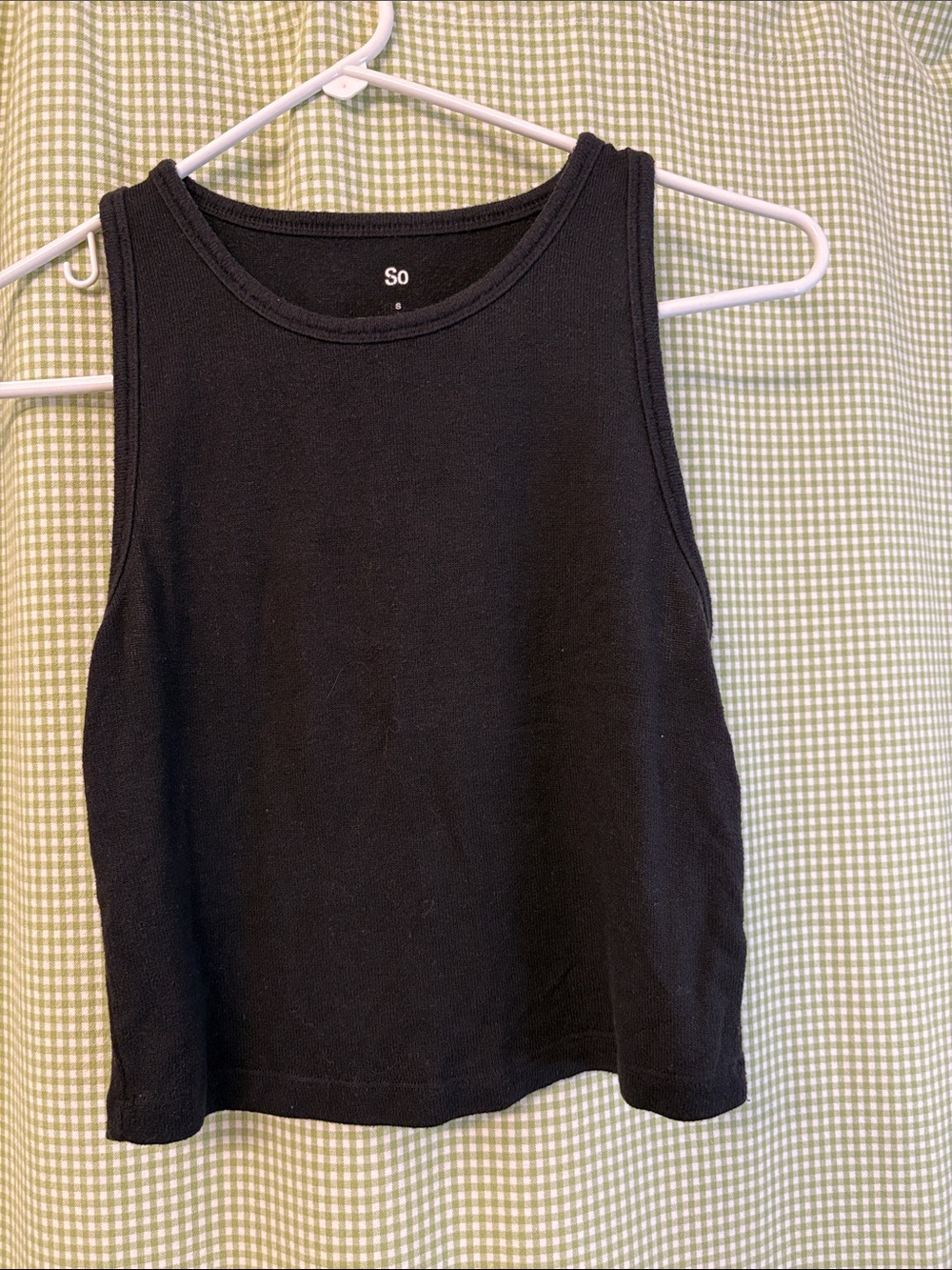 SO Black Sleeveless Tank Top